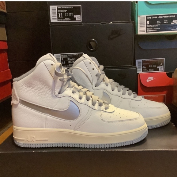 Nike Air Force 1 High Sculpt White Silver NIKE AF1 HIGH White Silver BRAND NEW - Picture 1 of 11